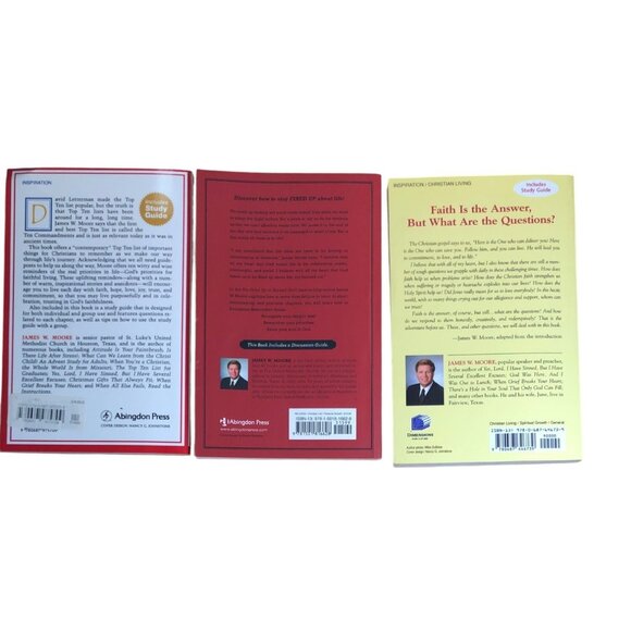James W. Moore Christian Books Faith Is The Answer Are You Fired Up Top Ten List - Picture 2 of 11